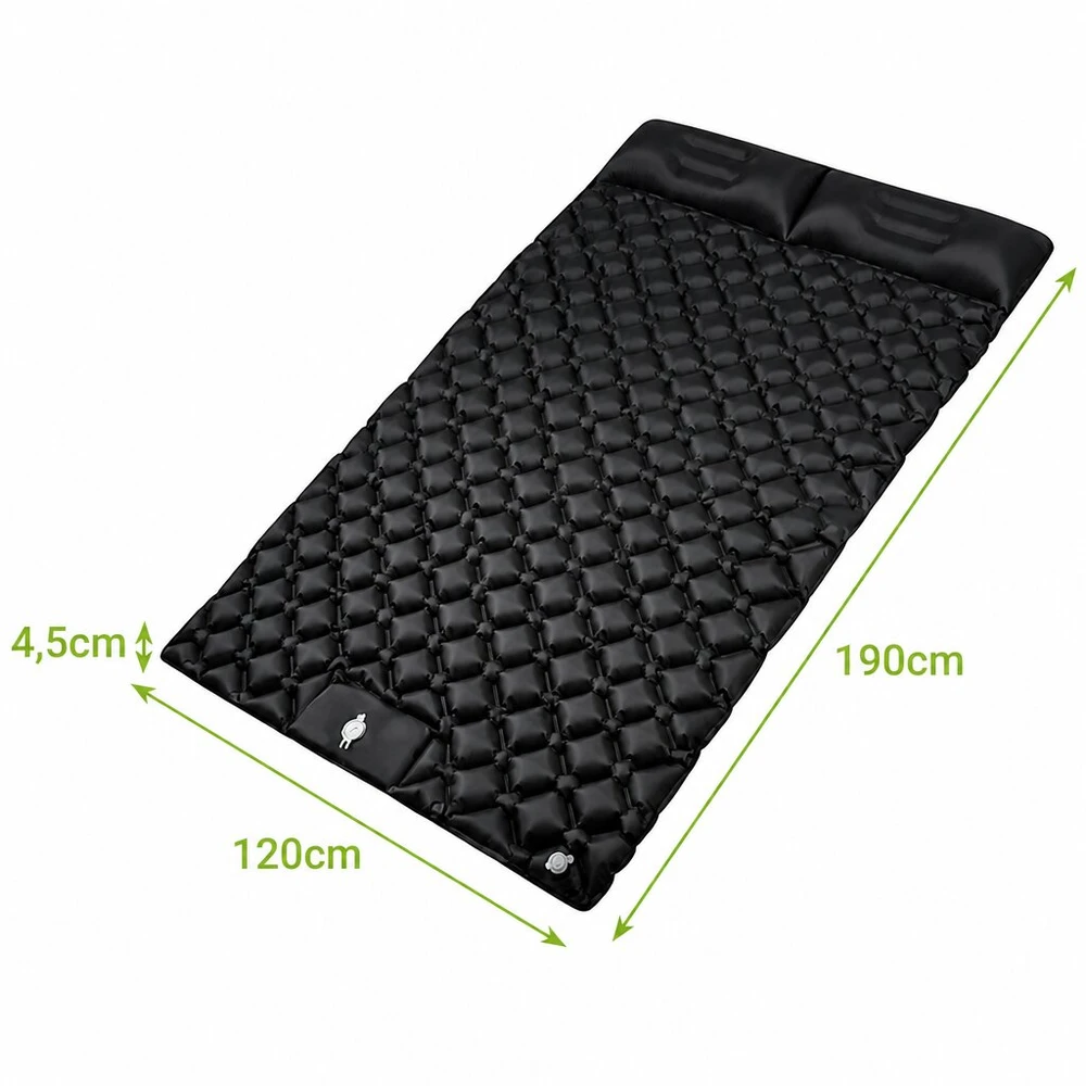 Savaime pripučiamas dvigubas čiužinys 120x190 cm su įmontuota pompa