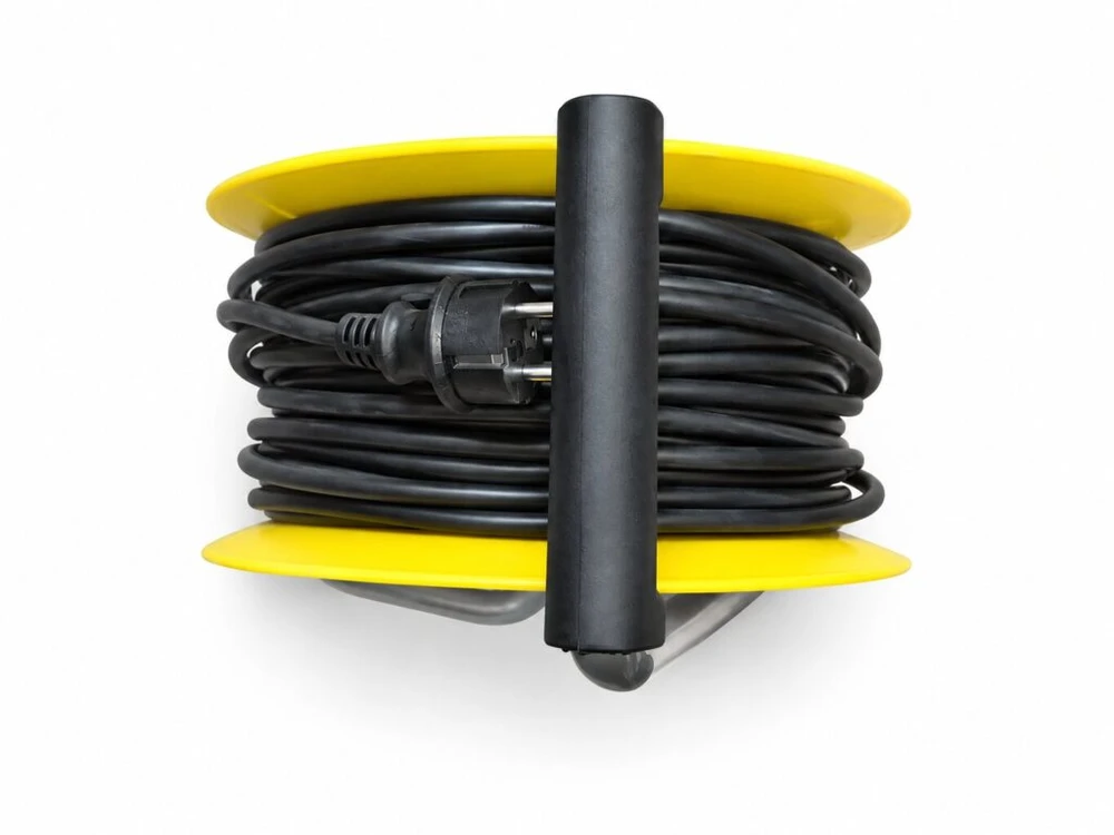 Ilginamasis laidas su rite Zincline, 50 m, 4 lizdai, ZN-6102, spalva: geltona