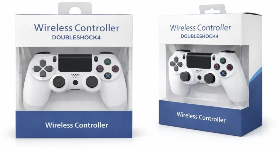 Žaidimų pultelis Belaidis žaidimų pultelis DS4 W ProGrip Baltas – tinka PS4, PC, Android ir iOS, spalva: balta