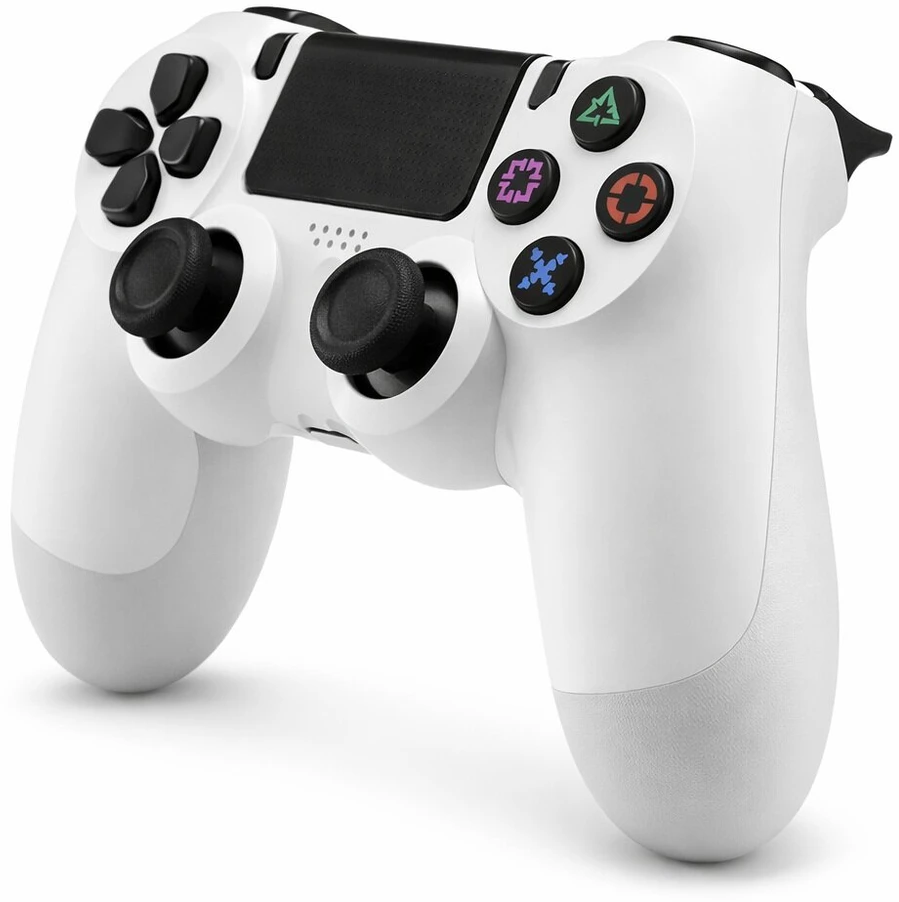 Žaidimų pultelis Belaidis žaidimų pultelis DS4 W ProGrip Baltas – tinka PS4, PC, Android ir iOS, spalva: balta