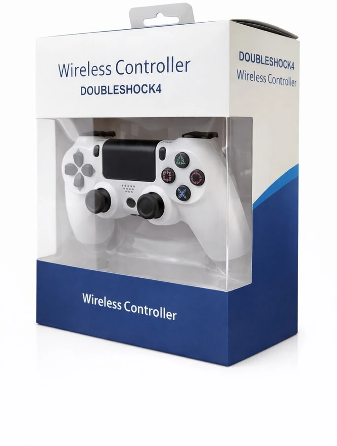 Žaidimų pultelis Belaidis žaidimų pultelis DS4 W ProGrip Baltas – tinka PS4, PC, Android ir iOS, spalva: balta