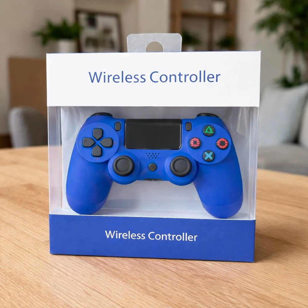 Žaidimų pultelis Belaidis žaidimų pultelis DS4 W ProGrip Mėlyna – tinka PS4, PC, Android ir iOS, spalva: mėlyna
