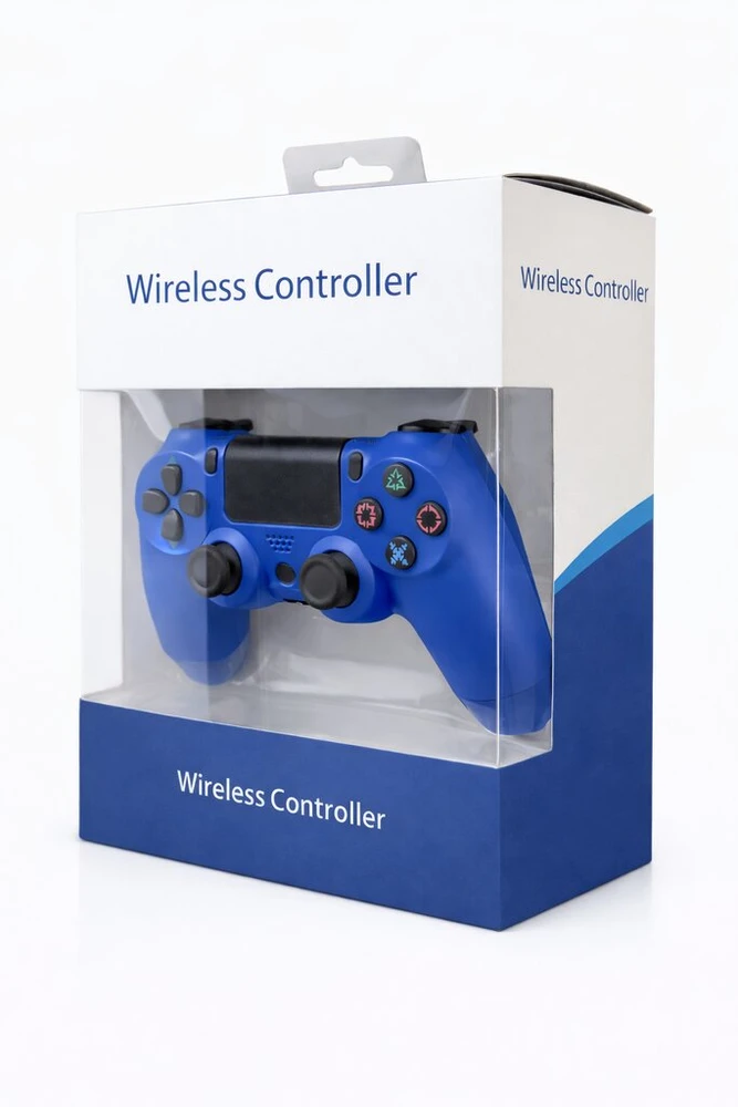 Žaidimų pultelis Belaidis žaidimų pultelis DS4 W ProGrip Mėlyna – tinka PS4, PC, Android ir iOS, spalva: mėlyna