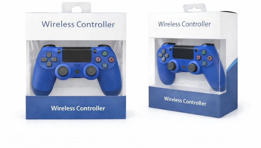 Žaidimų pultelis Belaidis žaidimų pultelis DS4 W ProGrip Mėlyna – tinka PS4, PC, Android ir iOS, spalva: mėlyna