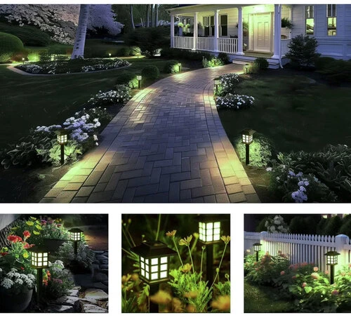 LED sodo šviestuvai su saulės baterija, 6 vnt. Gardlov, spalva: juoda
