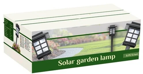 LED sodo šviestuvai su saulės baterija, 6 vnt. Gardlov, spalva: juoda