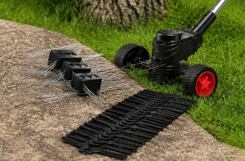 Akumuliatorinis trimeris, žoliapjovė Leo 3in1 su ratukais, 2 x 21 V Leo Tools, 650 W
