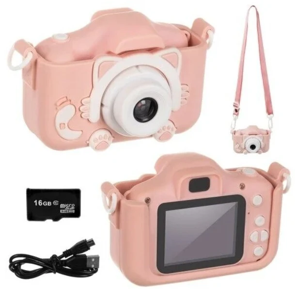 Skaitmeninis fotoaparatas Kids Camera, spalva: rožinė
