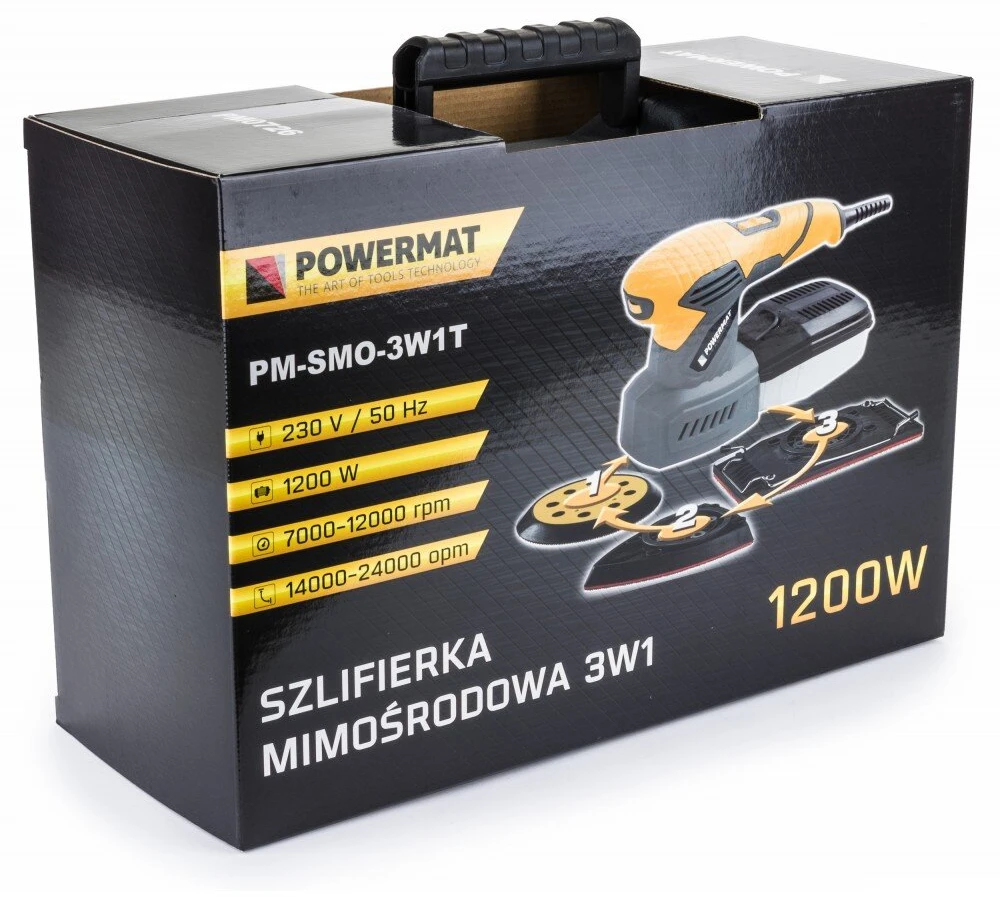 Universalus šlifuoklis POWERMAT 3in1, 1200W