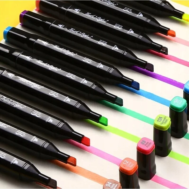 Spalvoti dvipusiai žymekliai Highlighters, 168 vnt