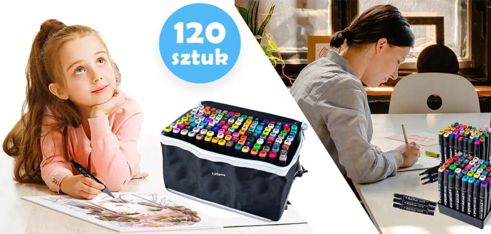 Spalvoti dvipusiai žymekliai Highlighters, 120 vnt Iso Trade