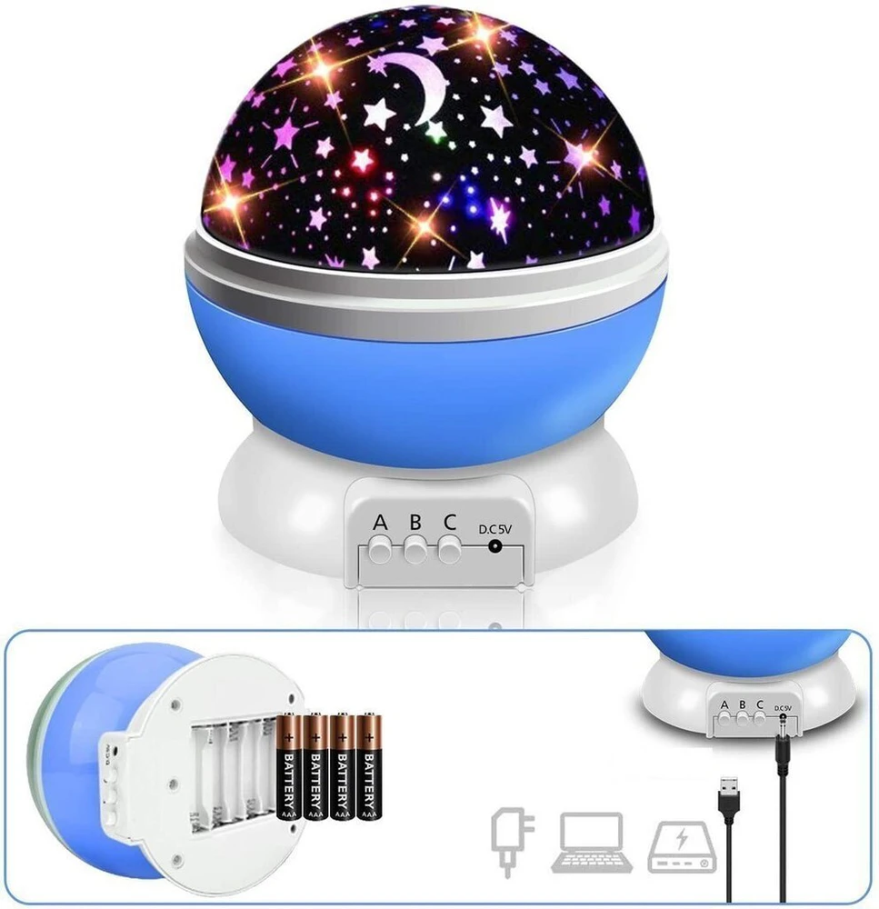 Star Master 360 vaikiškas besisukantis naktinis šviestuvas