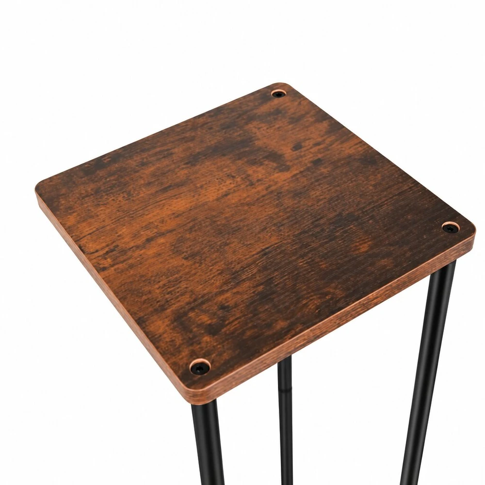 Stovintis gėlių stovas 78 cm, 3 lentynos MDF, metalinis rėmas