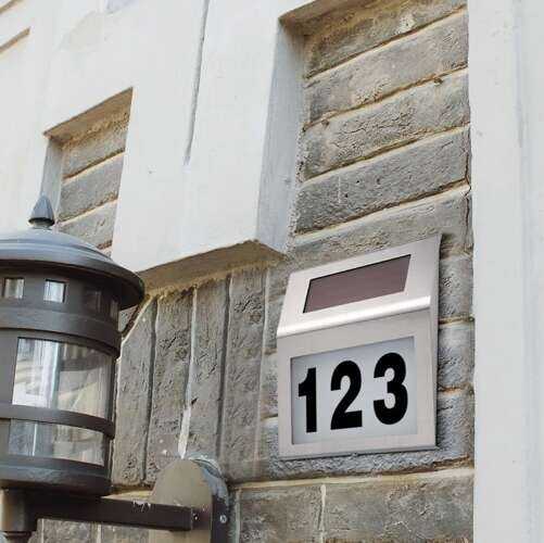 Šviečiantis namo numeris, 18x20x3 cm