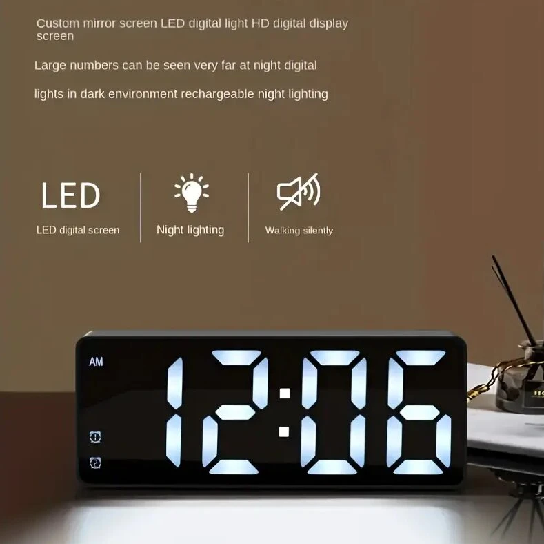 TelForceOne S.A.; ul. Krakowska 119, 50-428 Wrocław, Lenkija; kontakt@foreverlight.pl elektroninis stalinis LED laikrodis su funkcijomis