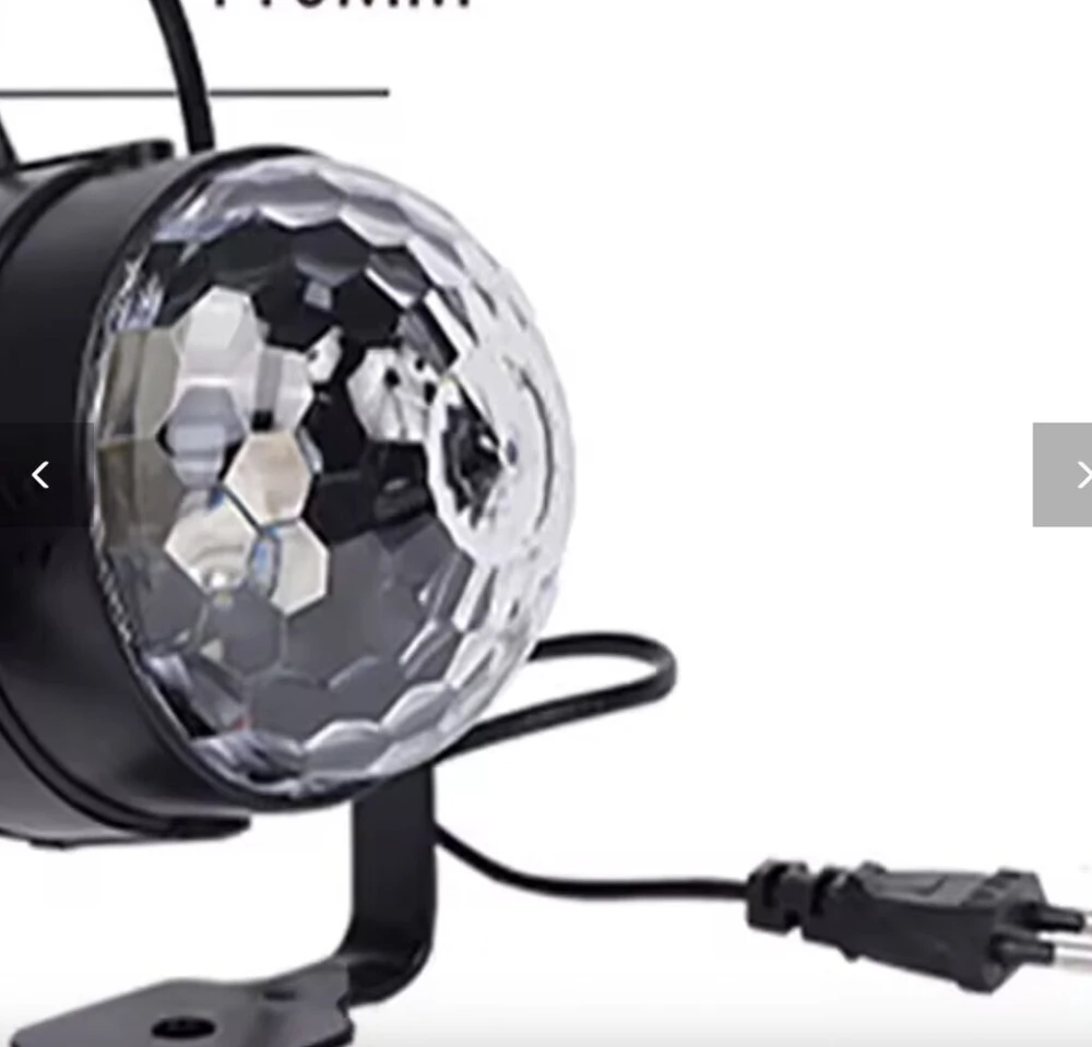 LED spalvų disko lempa