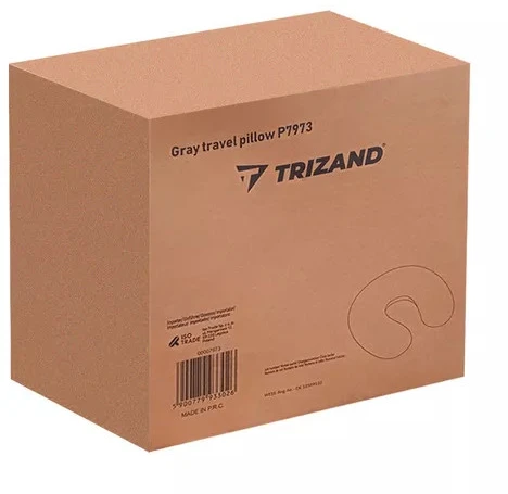 Trizand Ergonomiška kelioninė pagalvėlė su „memory foam“ užpildu, pilka