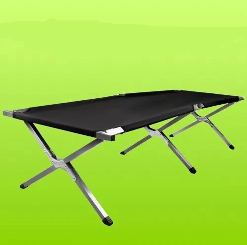 Turistinė sulankstoma lova 189 x 70 x 43 cm, juoda