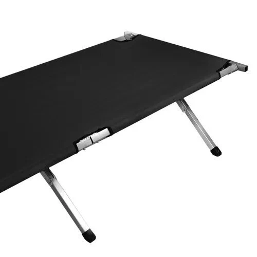 Turistinė sulankstoma lova 189 x 70 x 43 cm, juoda