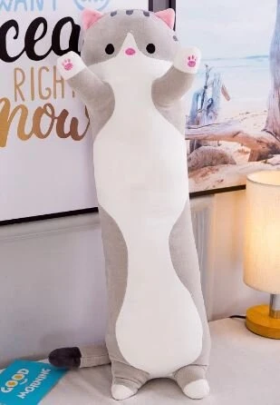 Vaikiška, pliušinė katė, pilka, 90cm Airi