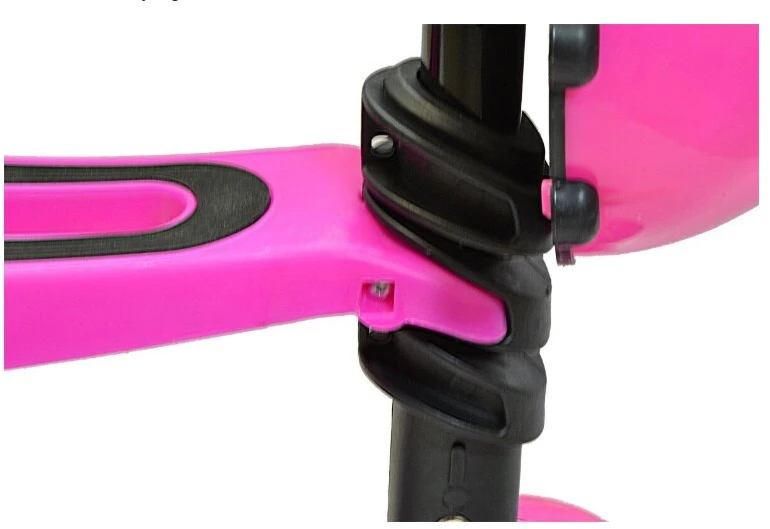 Vaikiškas balansinis paspirtukas su stūmimo rankena Scooter 5in1, rožinis