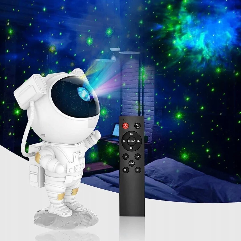 Vaikiškas projektoriaus Astronautas, įvairių spalvų