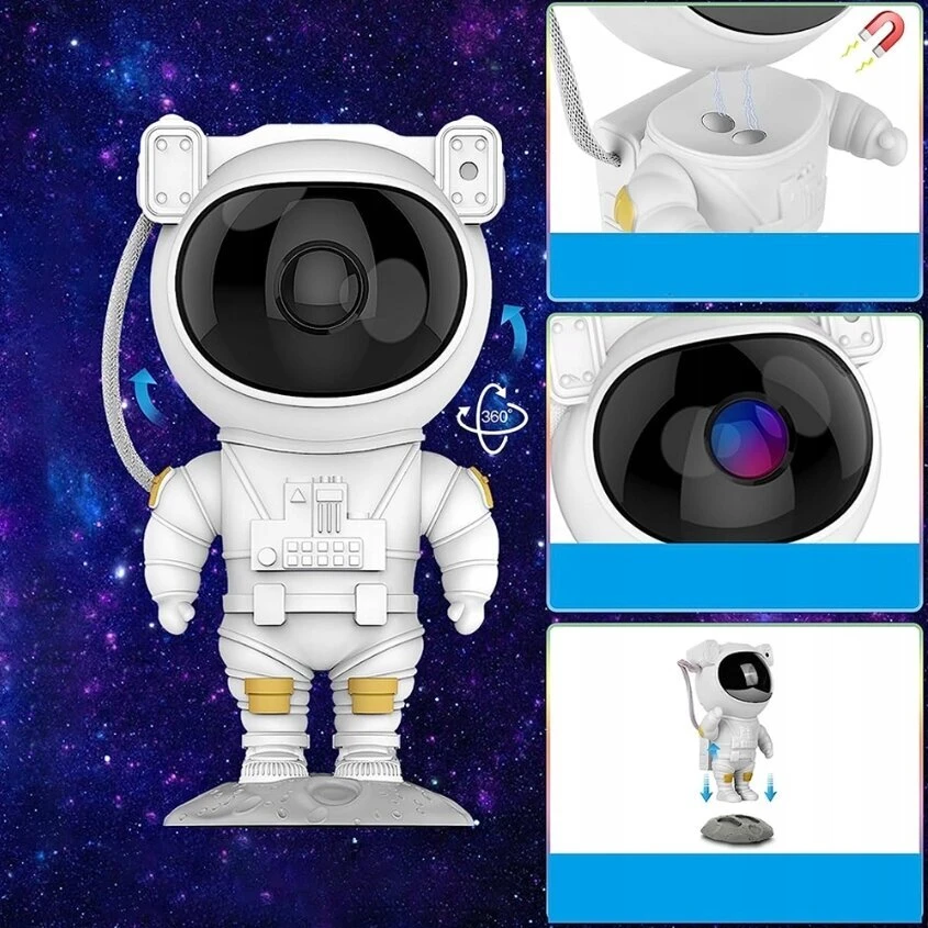 Vaikiškas projektoriaus Astronautas, įvairių spalvų