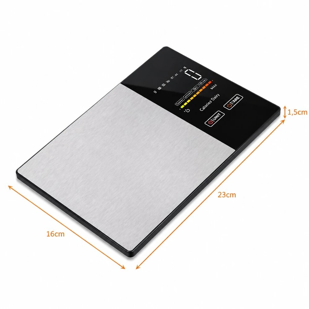 Virtuvinės svarstyklės 24632, 5kg, Bluetooth ryšys, spalva: juoda
