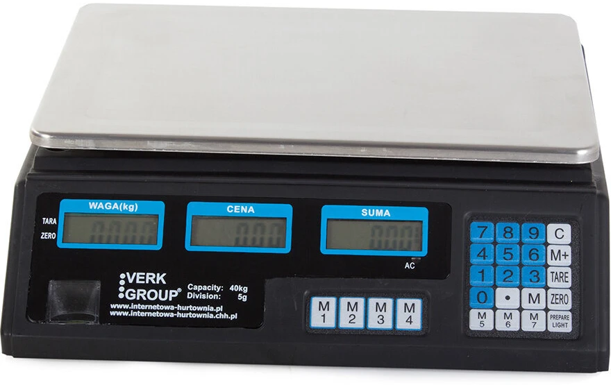 Virtuvinės svarstyklės Elektroninės skaičiuojamosios svarstyklės ACS 40 kg su LCD ekranu