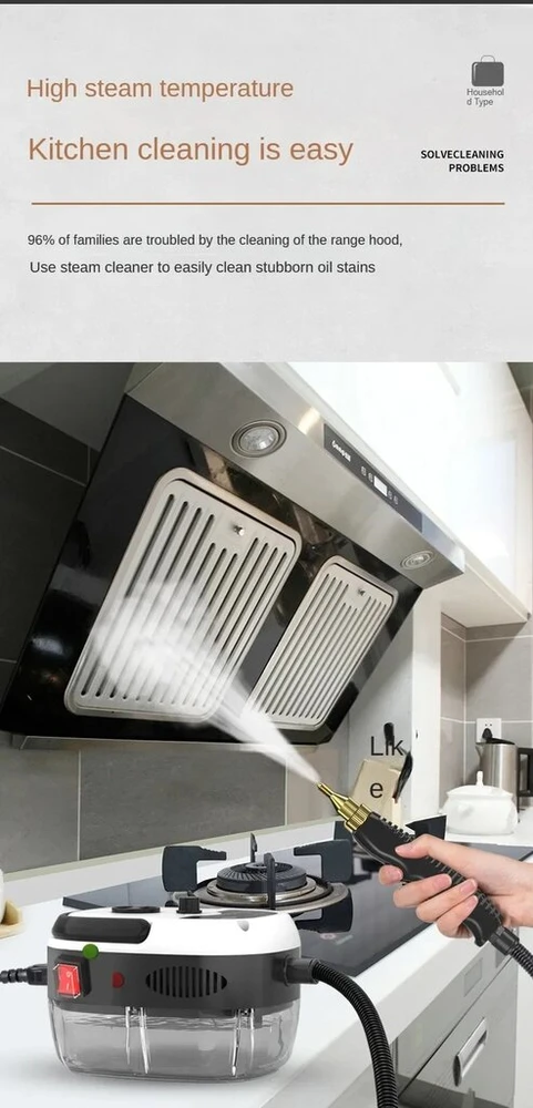 Garų valytuvas Bubello 2500W aukšto slėgio garų valytuvas