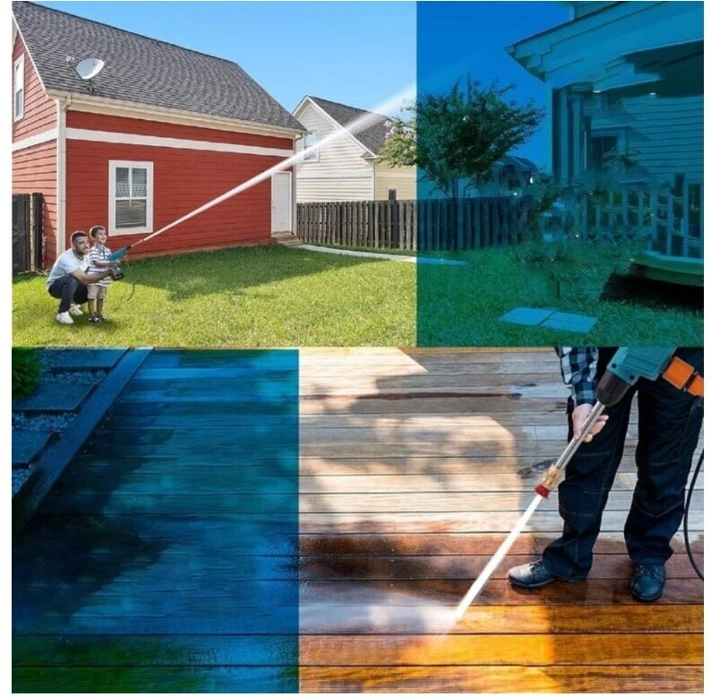 Galingas aukšto slėgio plovimo įrenginys CCT-4 akumuliatorinis ir priedai, kroviklis ir 2 akumuliatoriai, 600 W