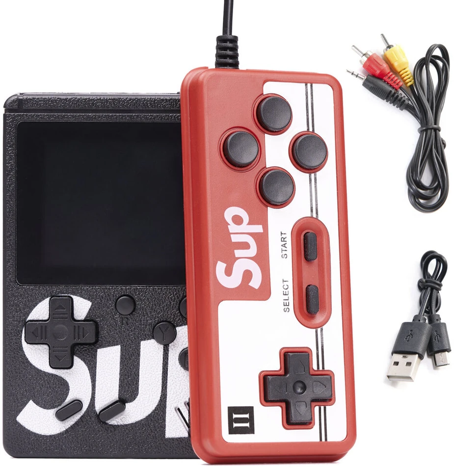 Žaidimų konsolė Sup Game Box konsolė su 400 žaidimų, raudona/juoda su pulteliu