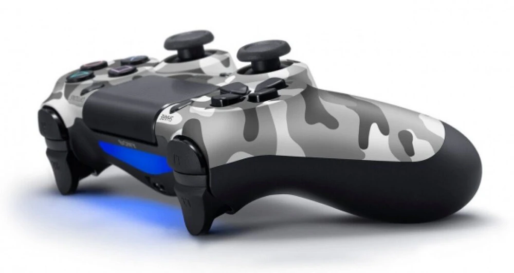 Žaidimų pultelis Games World PS4 Doubleshock 4 V2 bevielis žaidimų pultelis / valdiklis, kamufliažinis pilkas, skirtas PS4 / PS5 / Android / iOS