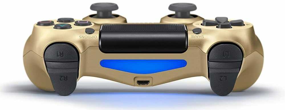 Žaidimų pultelis Games World PS4 Doubleshock 4 V2 bevielis žaidimų pultelis / valdiklis, auksinis, skirtas PS4 / PS5 / Android / iOS