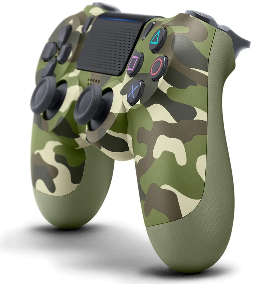 Žaidimų pultelis Games World PS4 Doubleshock 4 V2 bevielis žaidimų pultelis / valdiklis, kamufliažinis žalias, skirtas PS4 / PS5 / Android / iOS