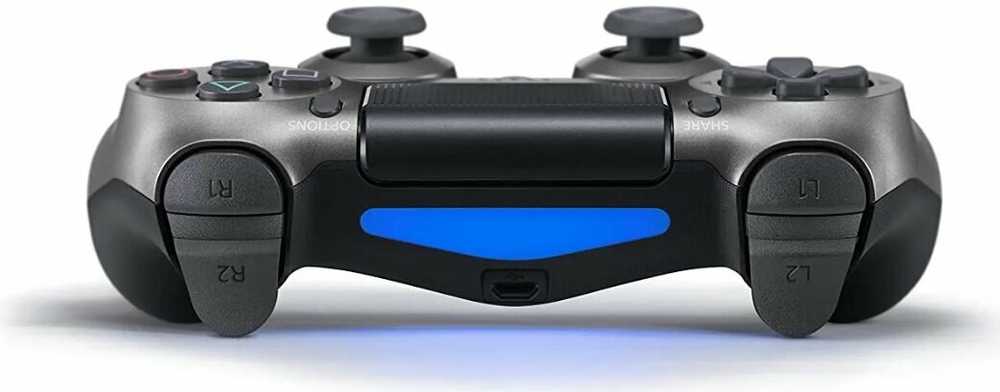 Žaidimų pultelis Games World PS4 Doubleshock 4 V2 bevielis žaidimų pultelis / valdiklis, pilkas ( Steel Juodas), skirtas PS4 / PS5 / Android / iOS