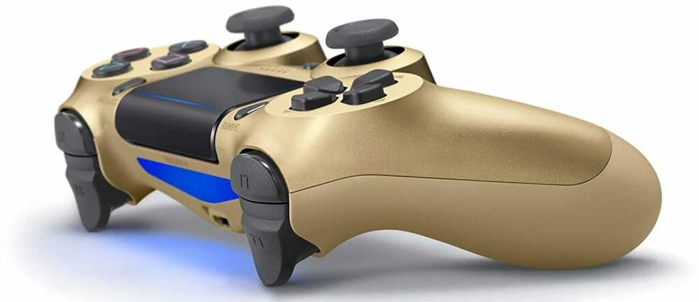 Žaidimų pultelis Games World PS4 Doubleshock 4 V2 bevielis žaidimų pultelis / valdiklis, auksinis, skirtas PS4 / PS5 / Android / iOS
