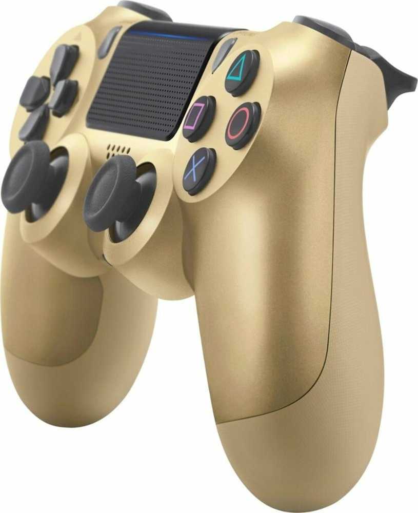 Žaidimų pultelis Games World PS4 Doubleshock 4 V2 bevielis žaidimų pultelis / valdiklis, auksinis, skirtas PS4 / PS5 / Android / iOS