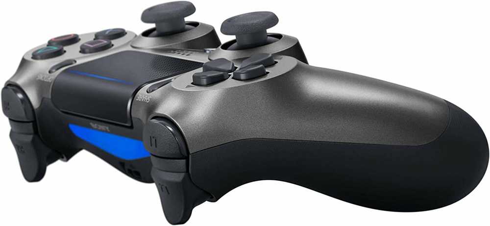 Žaidimų pultelis Games World PS4 Doubleshock 4 V2 bevielis žaidimų pultelis / valdiklis, pilkas ( Steel Juodas), skirtas PS4 / PS5 / Android / iOS