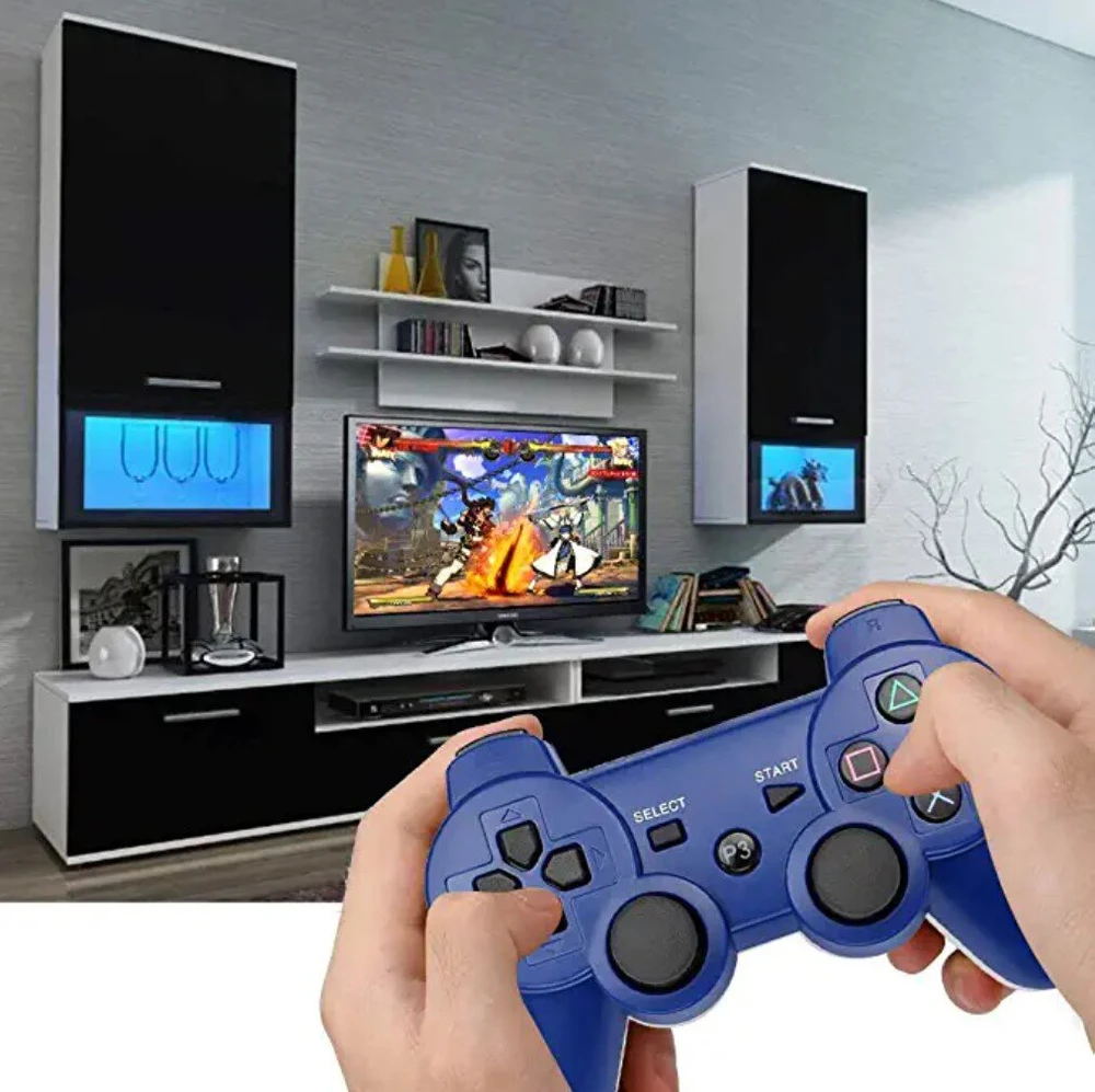 Žaidimų pultelis Žaidimų pultelis Games World PS3 Doubleshock 3 bevielis žaidimų pultelis / valdiklis, melynas, skirtas PS3