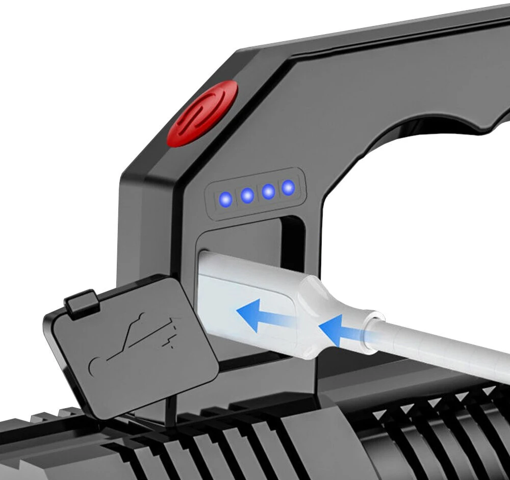 Žibintuvėlis su integruota USB įkraunama baterija Trizand