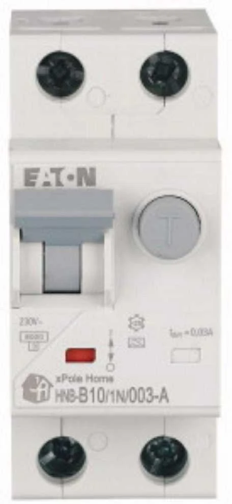 Eaton Liekamosios srovės grandinės pertraukiklis 2P 10A B 0.03A tipas A xPole Home HNB-B10 / 1N / 003-A 195131