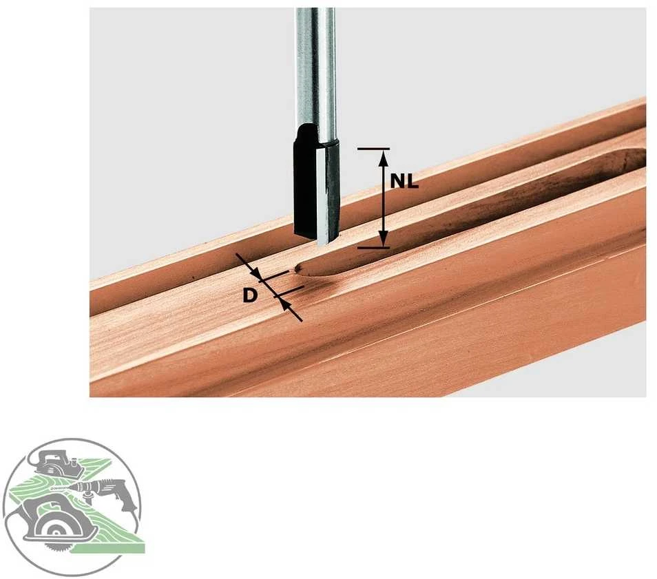 Griovelių freza su galiniais ašmenimis Festool; Ø16 mm; 30/60 mm