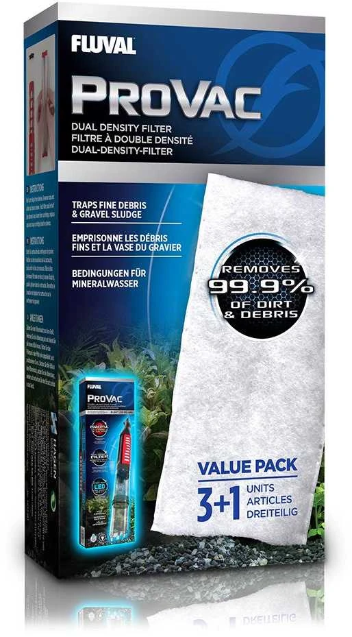 Fluval Filtrų įdėklai ProVac dezilteriui, 3+1 vnt