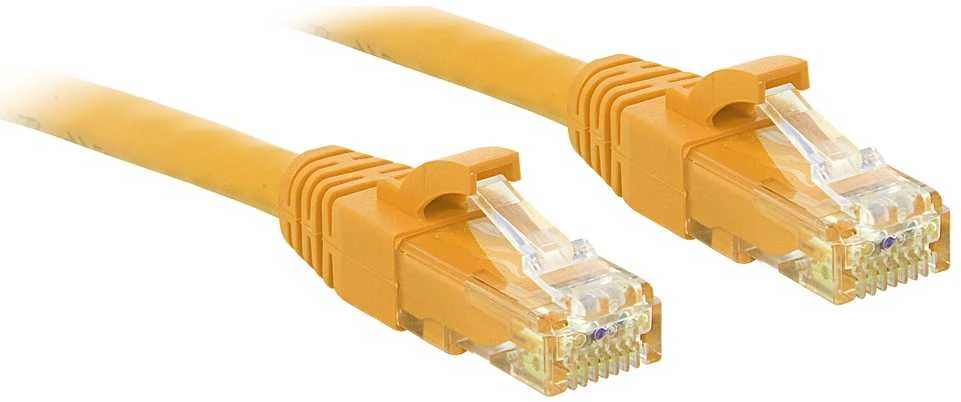 Tinklo Kabelis - LINDY Cat.6 U/UTP Tinklo Kabelis, RJ45, M/M, 250MHz, 10 m, Geltonas