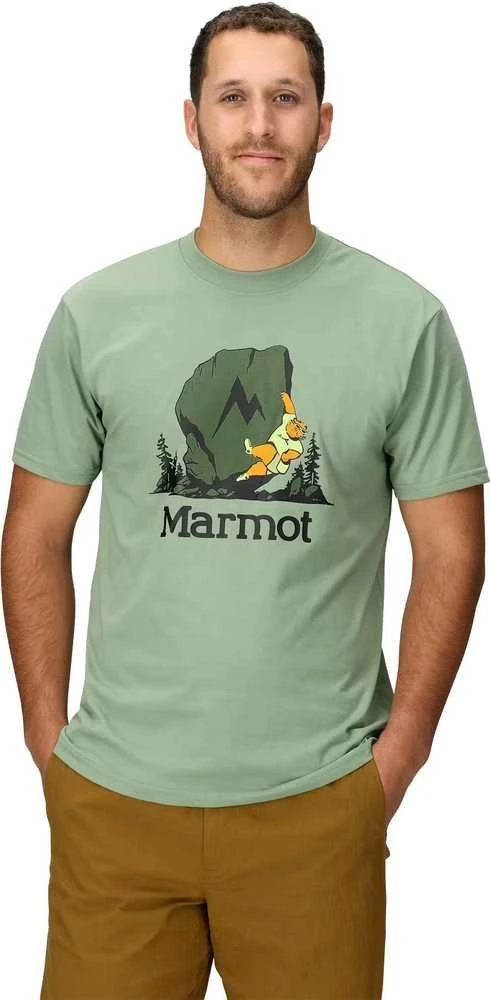 Vyriški marškinėliai Marmot Bouldering Marty - M - Žalia