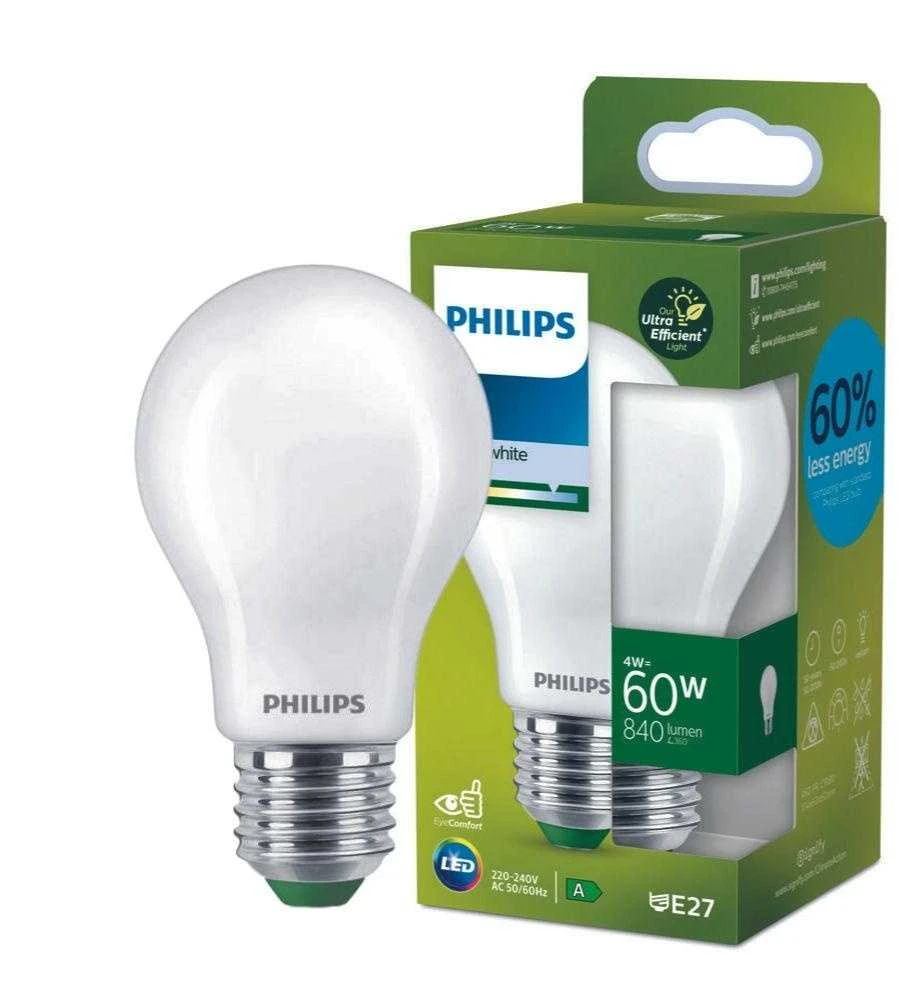 Signify „Philips Classic LED-A-Label“ lempa 60 W E27 matinė neutrali balta