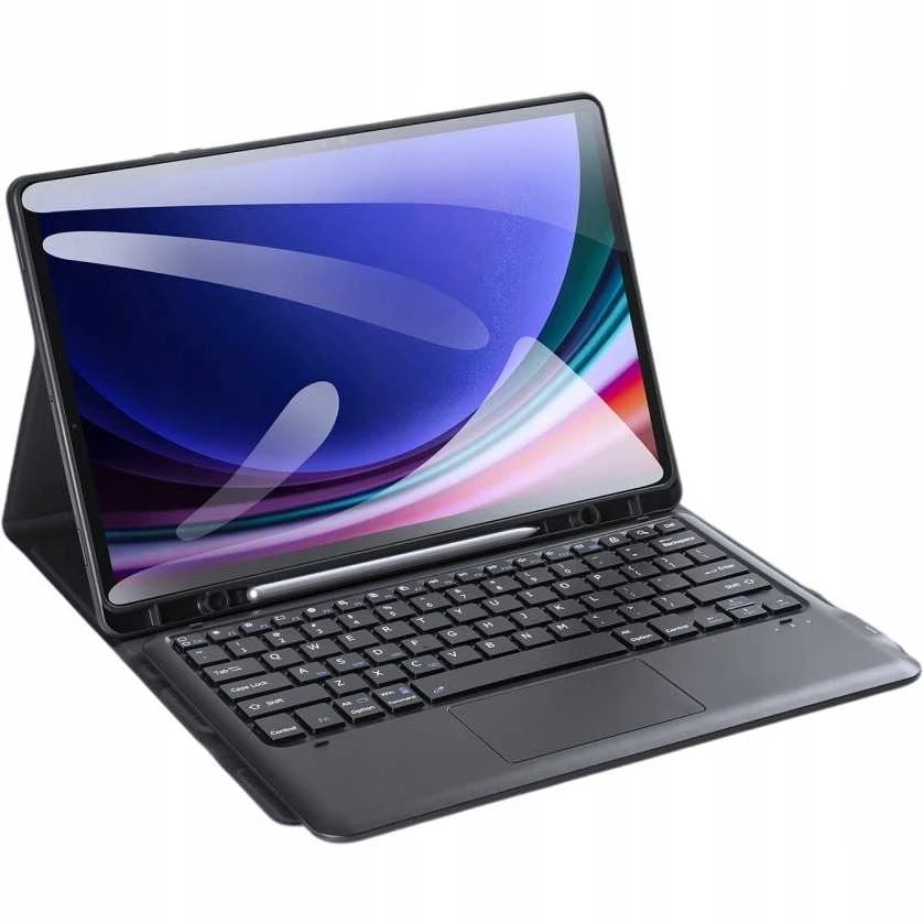 Dėklas su klaviatūra Bluetooth Dux Ducis (Seria TK) Samsung Tab S9 Plus / S9 FE Plus - juodos spalvos