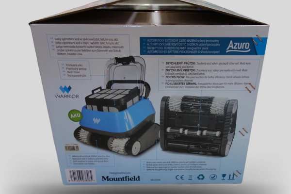 Akumuliatorinis baseino robotas dugnui, sienoms ir vandens linijai Azuro Warrior