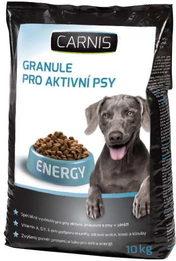 Carnis sausas maistas aktyviems šunims – 10 kg